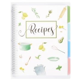SOLIGT Recipe Book to Write in Your Own Recipes, 8.5" x 11" Personal Blank Recipe Notebook, Removable Hardcover Recipe Journal Book Binder with 8 Dividers and 24 Tabs, Hold up to 240 Recipes