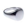 QUALITY UK Sterling Silver Solid Oval Signet Ring Small 11x9mm