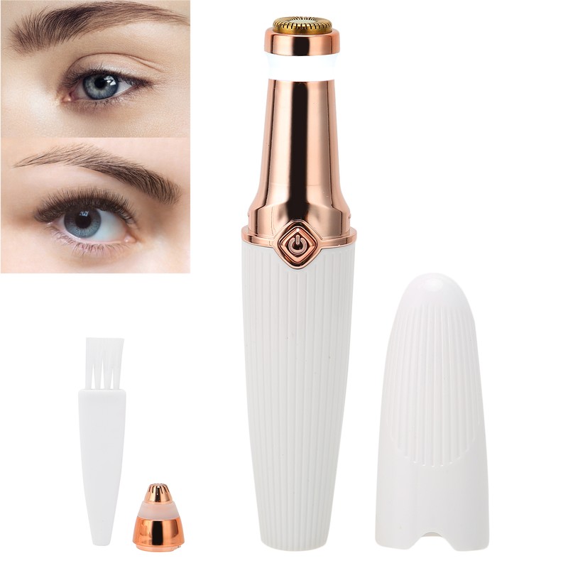 2 in 1 Electric Eyebrow Trimmer Lipstick Shape USB Rechargeable