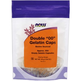 NOW Empty Gelatin Capsules "00", 250 Capsules
