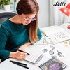 Lelix Felt Tip Pens, 40 Black Pack, 0.7mm Medium Point,