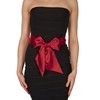 BlackButterfly Wedding Bow Ribbon Bridesmaid Prom Satin Sash Belt, Burgundy