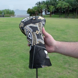 BAIRBRE Golf Head Covers,Black Poker Diamond King 3 Wood Headcover Golf Driver Cover Fariway Wood Headcover Hybrid Head Covers Golf Club Covers for Most Brand (for Fariway Wood)