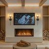 Battery Operated Crystal Wall Sconces Set of 2, Black Wireless