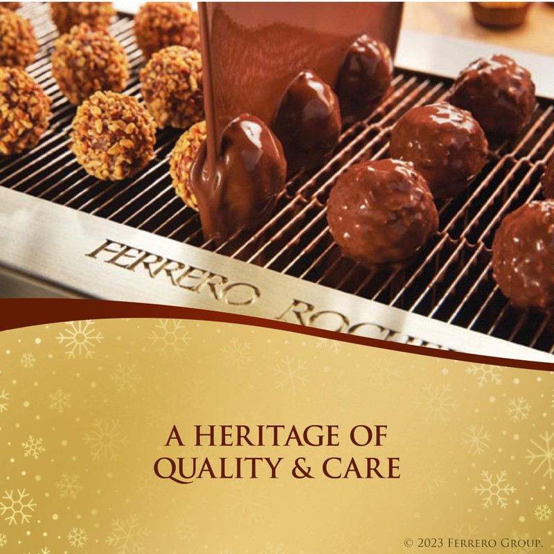 Ferrero Rocher, 4 Holiday Gift Boxes, Premium Gourmet Milk Chocolate