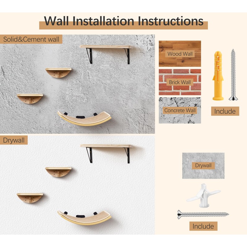 Cat Wall Shelf & Window Perch Combo, Wood Cats Wall