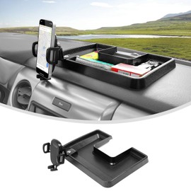 Linskip Dashboard Universal Smartphone Holder Tray Fit for 2009-2014 Ford F-150 Raptor, Rotates Vertical and Horizontal, Easy Push Action, Interior Accessories