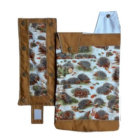 Catheter Leg Bag and Tube Covers. Hedgehogs Pattern. Nutex. 100% Cotton.