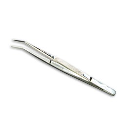 HURON Precision Tweezers, Curved FINE Point, 6 in