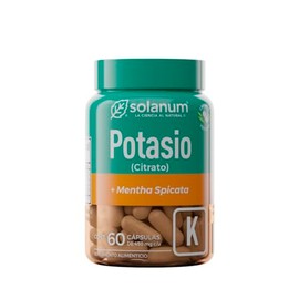 Solanum Línea Herbal Potasio + Menta, 60 Cápsulas Vegetales, Sin Sabor