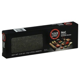 Sushi Chef Nori Toasted Seaweed Sheets, 0.45 Ounce (Pack of 6)