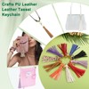 M METERXITY 2-Pack PU Leather Tassel 5.9 Inch Small Keychain
