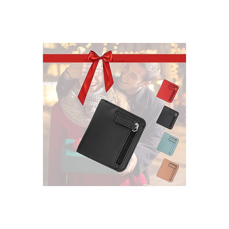 Cartera Mujer Pequeño con RFID Bloquea, Mini Monedero Bifold para
