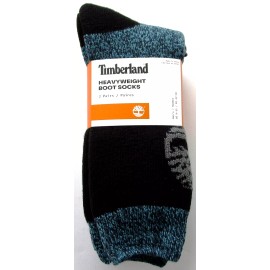 Timberland Mens Heavyweight Cushioned Boot Socks Blue/Black/Gra
