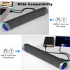 SOULION R30 Computer Speakers, Colorful LED Lights with Switch Button,
