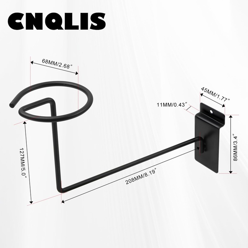 CNQLIS 6 Pcs Hat Racks, Slat Wall Motorcycle Helmet Bicycle