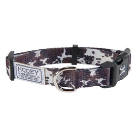 Hooey Nomad Dog Collar, Durable Polyester Webbing Collar with Graphic-Inspired Prints, Just Cow, Medium