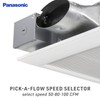 Panasonic FV-0510VS1 WhisperValue DC Ventilation Fan, 50-80-100 CFM , White