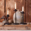 Irvin's Tinware Wrought Iron Taper Candle Holder Set, 3-Piece, Matte