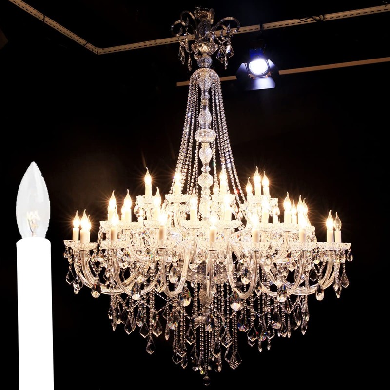6 Inch Tall White Plastic Candle Covers Sleeves,Chandelier Socket Sleeves,Candelabra