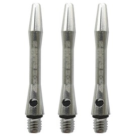 ABC Darts – Aluminium Dart Shafts Set with O-Rings – Short Silver – 4 Sets Dart Shafts