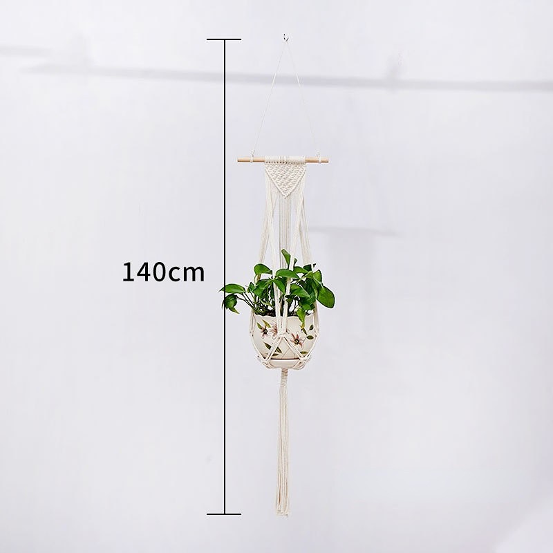WeedGuard Outdoor Plant Hanger Macrame – Handcrafted Knotted Lifting Rope