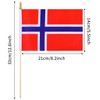 5 Pack Norway Norwegians Small Mini Wood Hand Held Stick