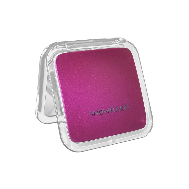 拡大鏡 コンパクトミラー 雪の結晶 エレガント コンパクト ポケット ミニ メイクアップミラー 両面 1倍/15倍拡大