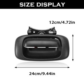 FanPaYY 15997911 Upgraded Metal Tailgate Handle with Plastic Bezel Trim Rod Clips Compatible with 1999-2007 Silverado Sierra 1500 2500 3500 15228539 15228541 15228540 Tail Gate Latch Assembly