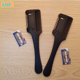 2pcs Hair Razor Combs for Hair Cutting, Removable Razor Hair Cutting Comb Hair Cutter Thinner Trimmer Razor Comb for Men Women Thinning Styling Trimming Razor Comb Home & Barber Use