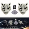 2 Pcs Silver Bling Leopard Air Vent Clips, Crystal Car