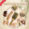 Majestique Paddle Detangling Hair Brush with Comb, Anti-frizz Styling Combo