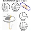 2x Drain Snake,Hair Clog Remover Sink Unblocker Snake,Reusable Shower Drain