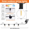 33ft Solar String Lights with 10H Auto On/Off Sensor, Warm