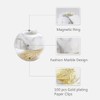 Liseng Gold Office Clips in Elegant Magnetic Marble Clip Holder,