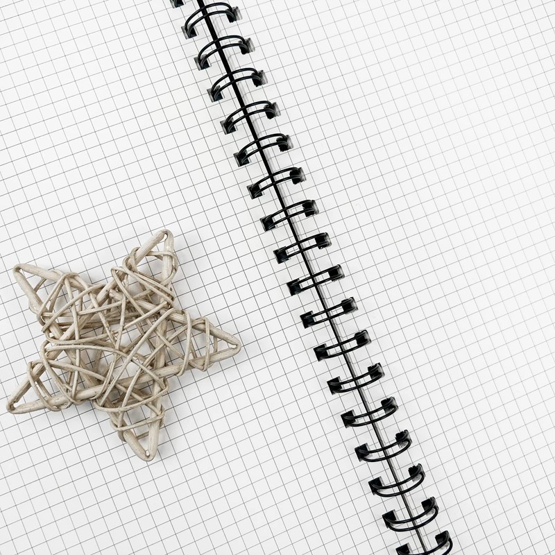 Rinrda Graph Paper Notebook Spiral Notebook 8.5" x 11"-4 Pack