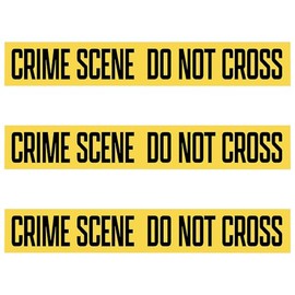 Fun Express 244" x 4 1/2" Bright Yellow Crime Scene Caution Tape Plastic Roll