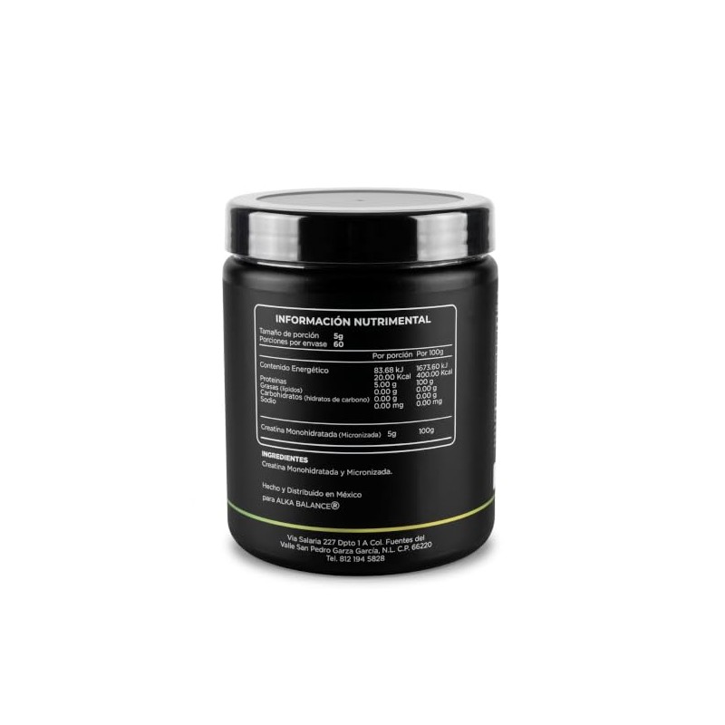 Creatina Monohidratada y Micronizada 300grs. Alka Balance