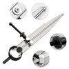 DemJamr 6 Inch Adjustable Lockable Steel Divider Wing Leather Compass
