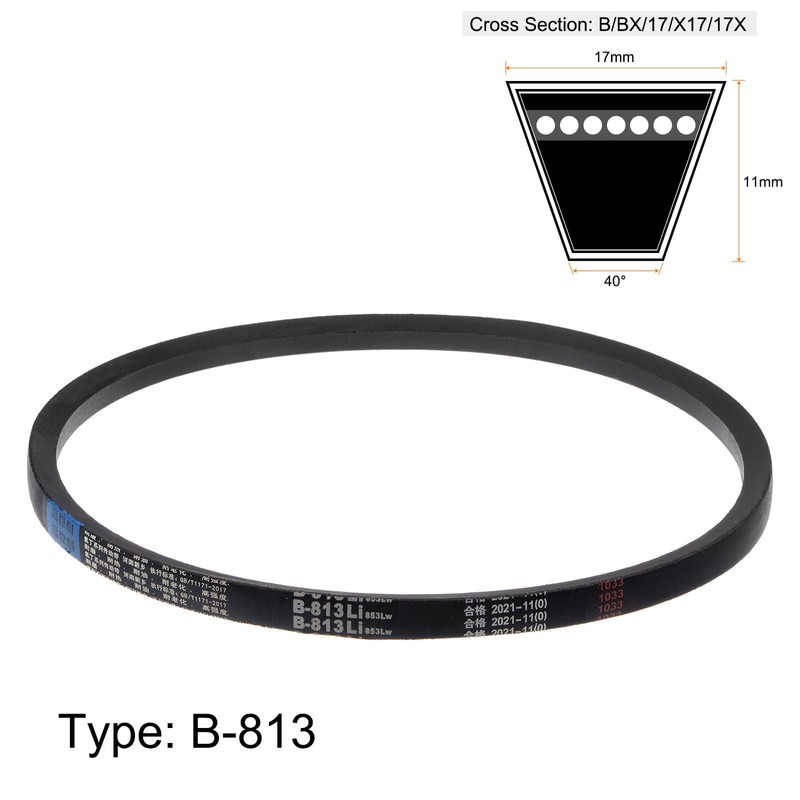 sourcing map B-813 V-belt drive belt, 813 mm (32 inches),