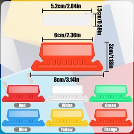 WELANE File Folder Tabs & Inserts, 50 PCS Colorful Plastic Hanging Folder Labels for Marking Organizing Folders (3 x 8cm/1.18 x 3.14in)