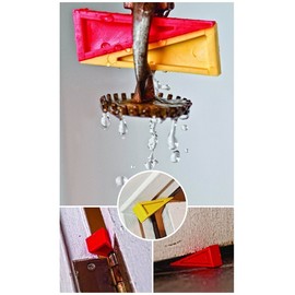LINE2design Firefighter Door Stopper Safety Combo Wedge Pack Door Stop Loose Sprinkler Stops Safety Wedges Doors Opener (Pack of 4, Red)