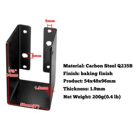 6Pcs Concealed-Flange Light Joist Hanger, Actual Size 2"x4" ,14 Gauge Steel Concealed Joist Hanger