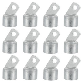 12 PCS 1-3/8" Chain Link Fence Rail End, 1-3/8 in Fence Post Connecting Cap,KINNAN Fence Top Rail End, for 1-3/8" OD Top Rail Pipe, Galvanized Steel