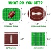 100pcs Football Plates and Napkins Party Supplies Kit, Large Touchdown