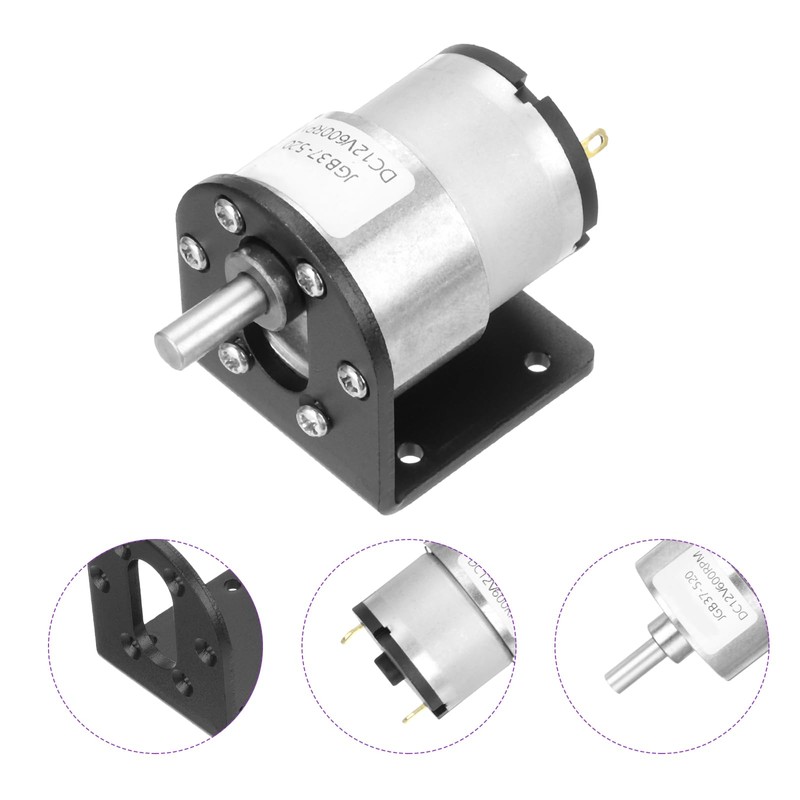 DMiotech Micro DC 12V 600RPM Geared Motor with Bracket Gear