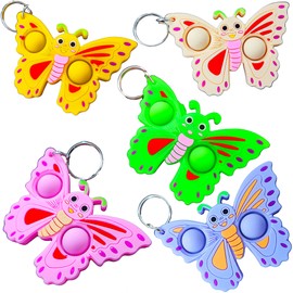 10 Packs Bulk Mini Pop Keychain fidgets Bubble Classroom Students Gifts Teacher, hoilday Party Favors