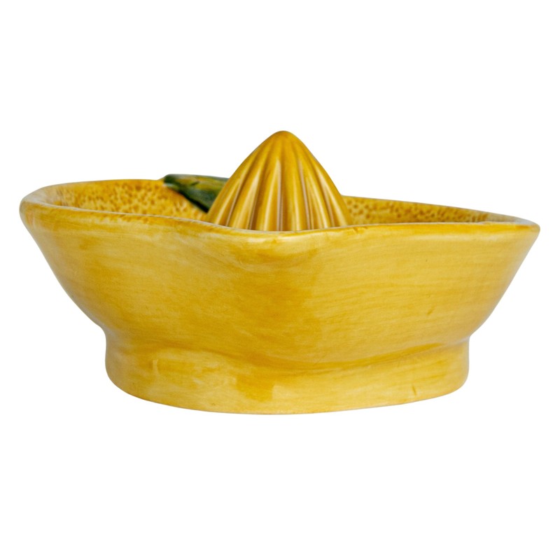Creative Co-Op Countryside Citrus Stoneware Lemon Juicer, Multicolor