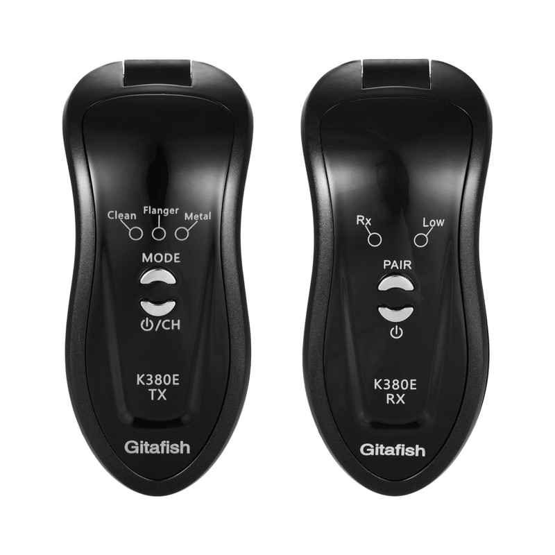 2.4G Wireless Guitar System Transmitter Receiver Built-in Rechargeable Battery 15-20m