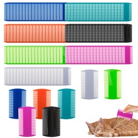 140 Pcs Flea and Tick Grooming Tool Bulk- Double Sided Comb for Cats Dogs Lice and Tick Comb for Small Pets, Kittens and Puppies (7 Colors)